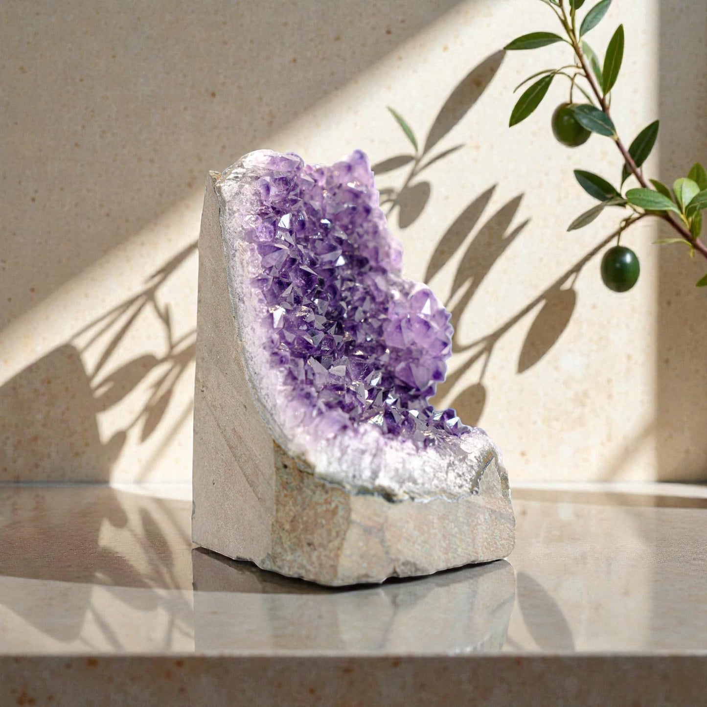 EMPORION Natural Amethyst (4 lb to 5 lb) - 4.5" to 9" Height - Crystal Clusters Stone from Uruguay Raw Geode Quartz - Deep Purple Color