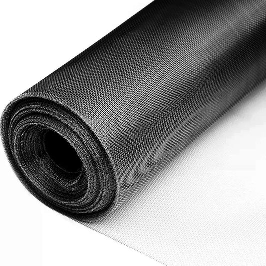 fowong 304 Stainless Steel Woven Wire Mesh, Window Screen Mesh 47"x16Ft for Screen Replacement, Attic Air Vent Cover, Chicken Pet Cages, Flexible 20x22 Metal Mesh Roll, Easy to Cut and Install, Black