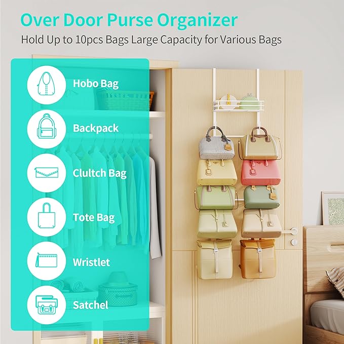 HapiRm Over The Door Purse Organizer