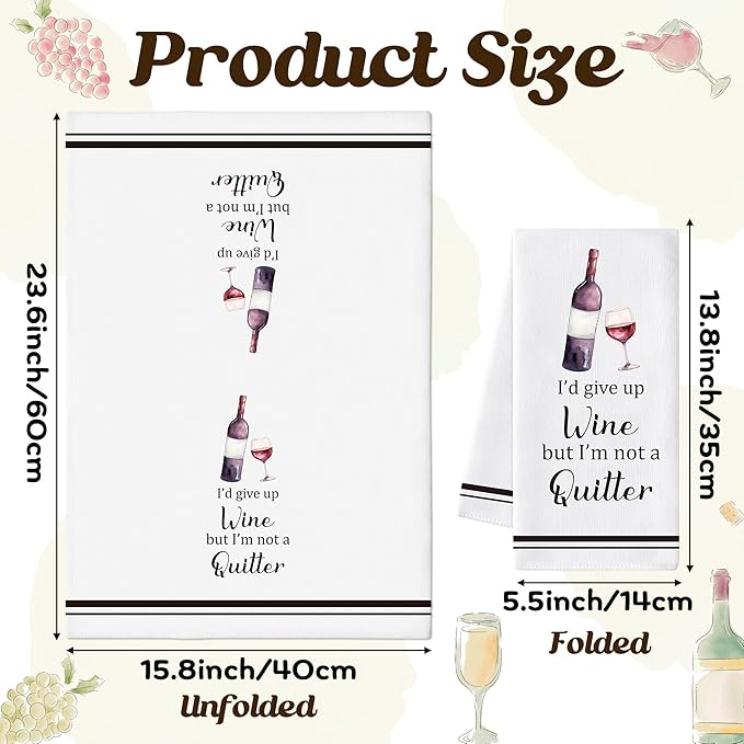GROBRO7 Funny Wine Hand Towel