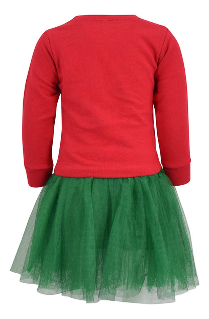 Unique Baby Girls Reindeer is My Bestie Christmas Tutu Dress (6) Red