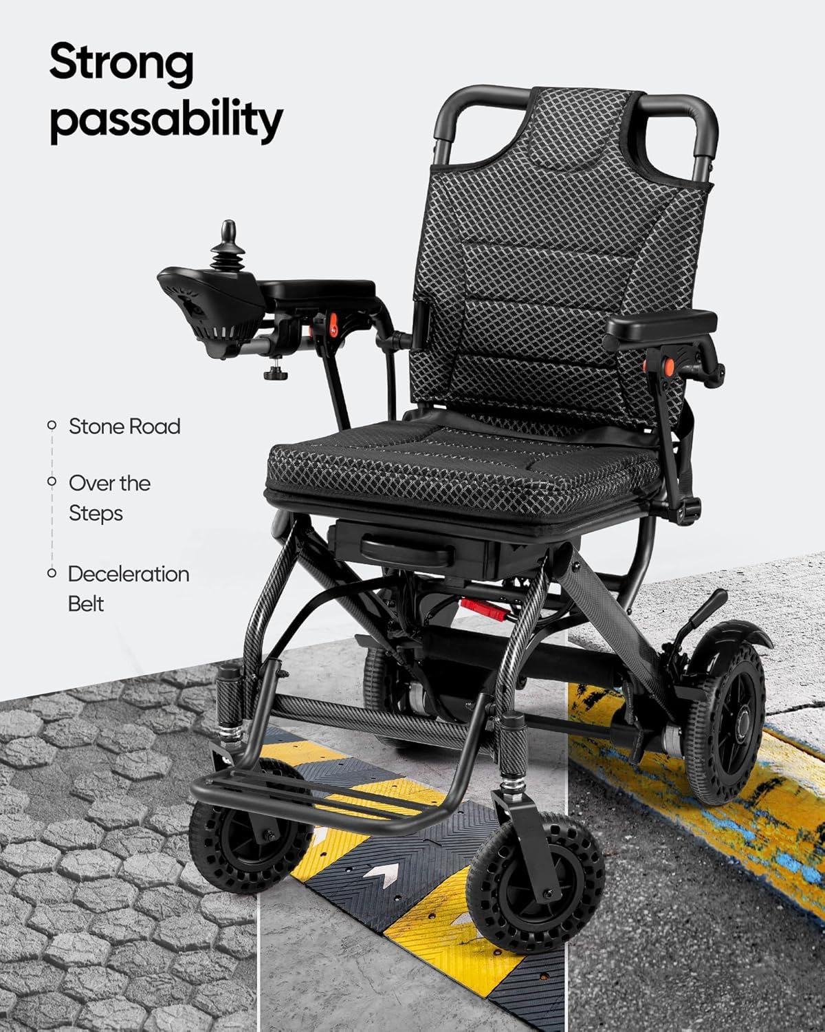 2026 Upgrade VERPAL 36lbs Lightweight Electric Wheelchair for Adults Seniors, Foldable Electric Wheelchair for Travel, Air Transport, 360W Power Wheelchair for All Terrain, Motorized Mobility Scooters