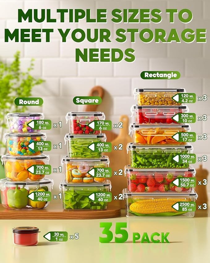 70 PCS Food Storage Containers