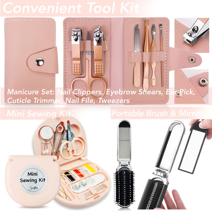 Wedding Gift Set Emergency Kit for Women 39 Essentials For Brides Daily Use All-In-One Travel Kit Women's Survival Kit For Team Bride (White)