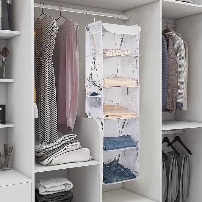 5 Shelves Hanging Closet Organizer, 2 Pack Hanging Storage