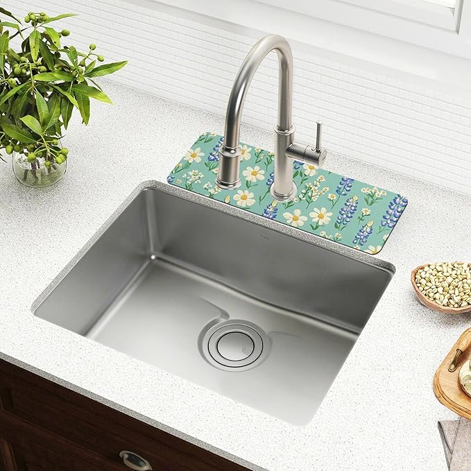 Kitchen Sink Splash Guard 2 PCS 30 Inch Sink Faucet Mat Splash Guard