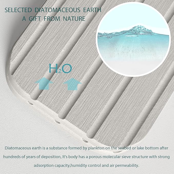 23.6inch x 4inch Kitchen Sink Faucet Mat, Water Absorbing Stone Faucet Splash