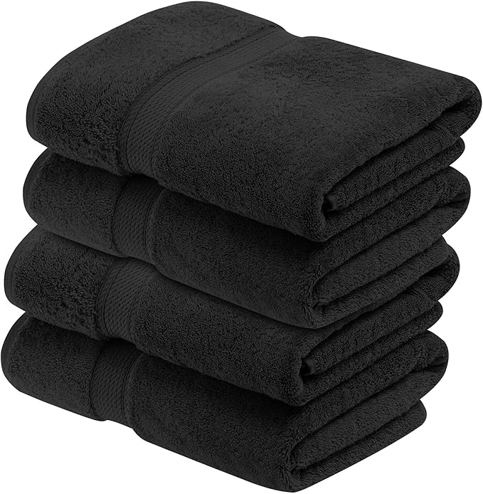 Superior Egyptian Cotton Pile Bath Towel Set of 4, Ultra Soft Luxury Towels