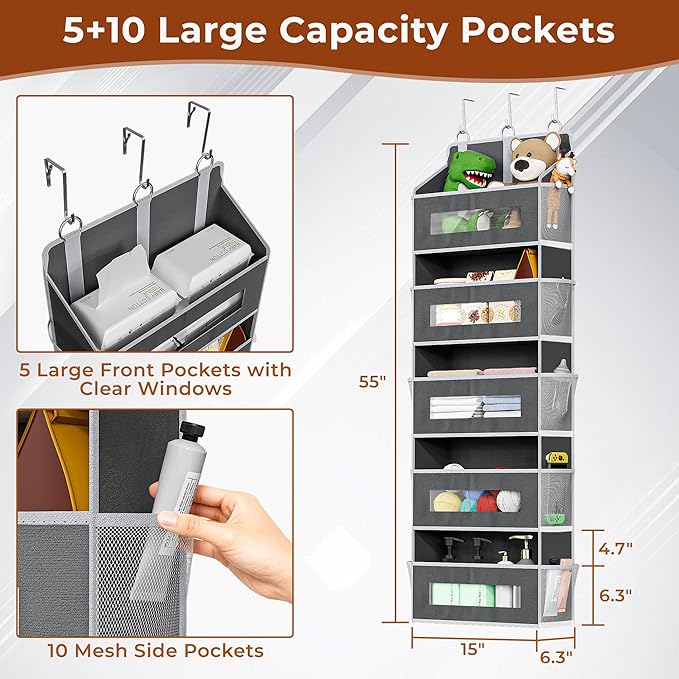5-Tier Over The Door Storage Organizer