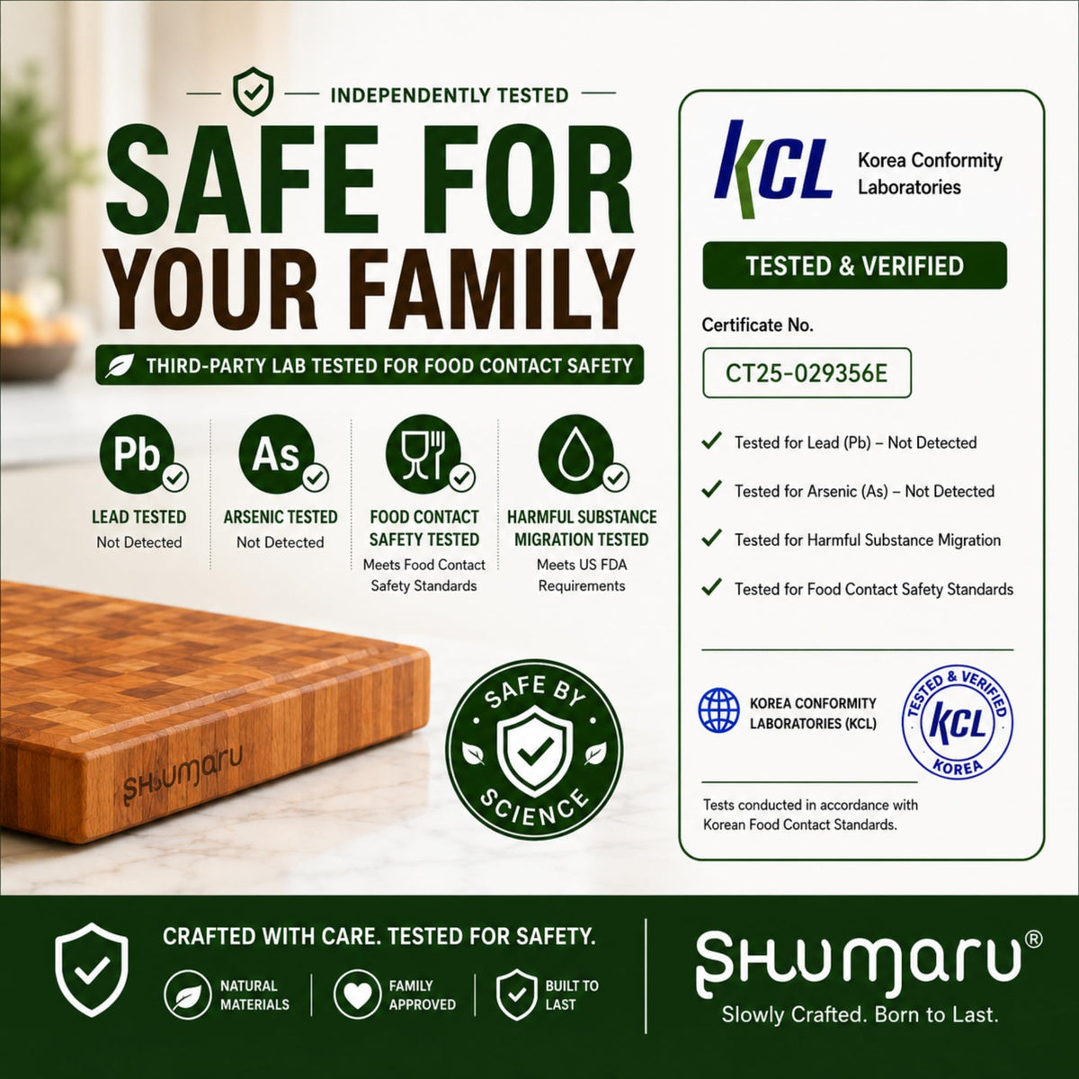 SHUMARU End-Grain Mahogany Cutting Board, 17×13×1.6" Thick Butcher Block with Juice Groove, Knife-Friendly Wood Chopping Block, Non-Slip Rubber Feet, Hand Grips, Heavy-Duty Prep & Serving Board