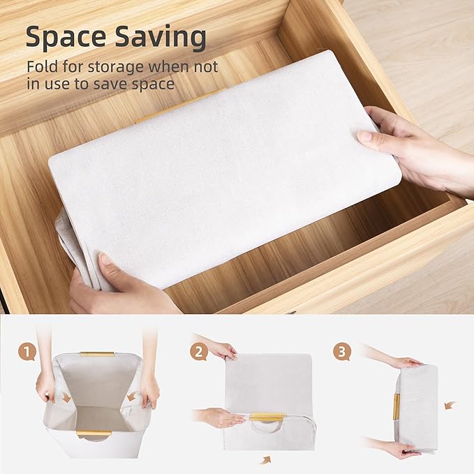 STORAGE MANIAC 1-Pack Large Laundry Hamper, 100L Collapsible Laundry Basket