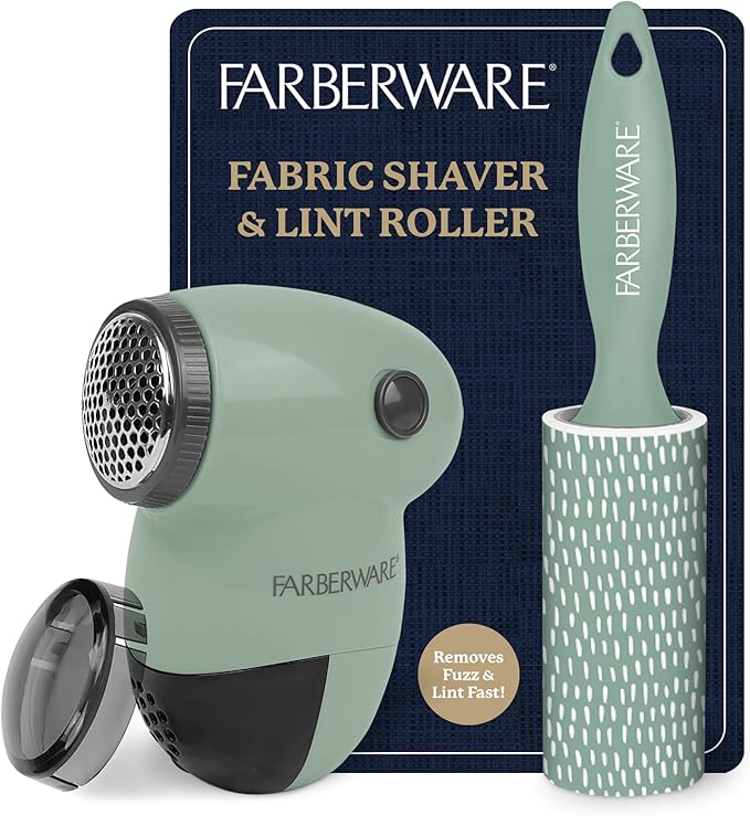 Farberware Fabric Shaver & Lint Remover Set–Battery Operated Sweater Shaver