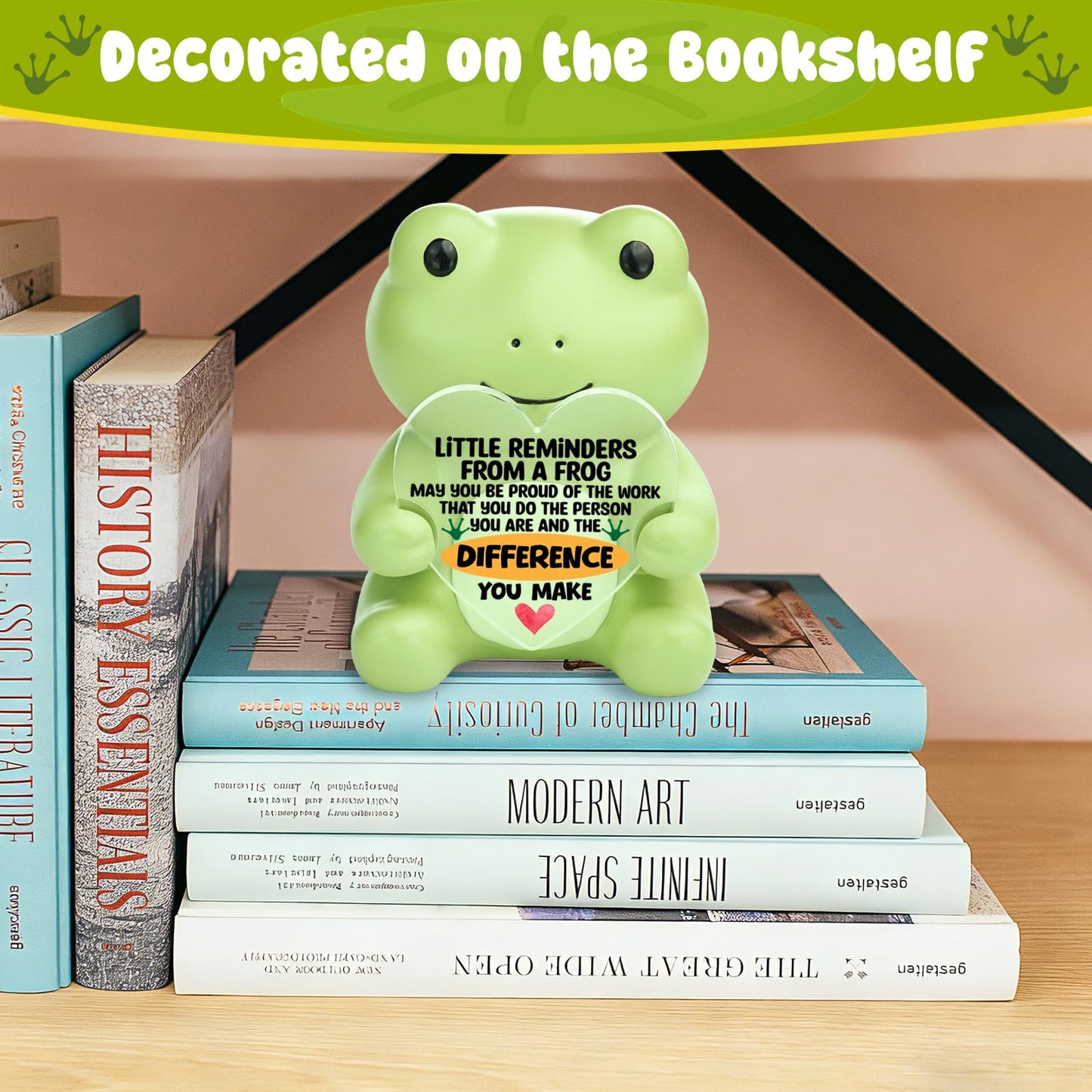 FOKCBOCM Little Reminder Frog Figurine Gift, May You Be Proud of the Work You Do Inspirational Desk Decor, Emotional Support Appreciation Present for Teacher Coworker Nurse-DSZX163