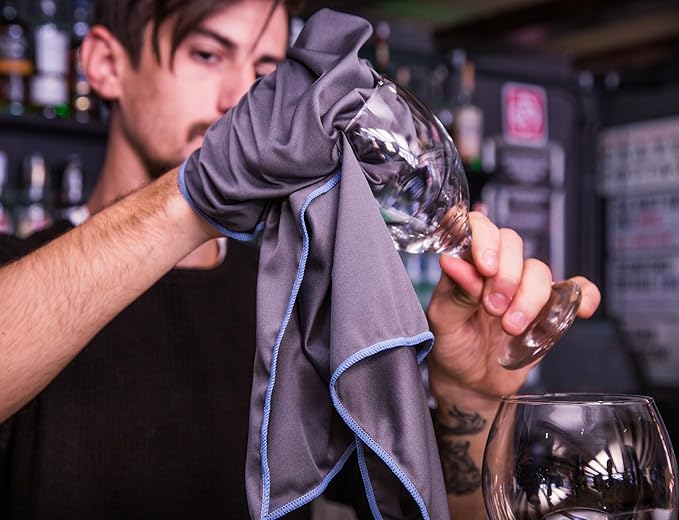 Trendy Bartender Toast to Perfection Microfiber Glass Polishing Lint-Free Cloth