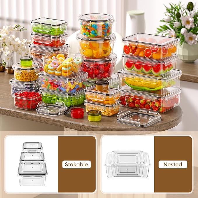 50 PCS Food Storage Containers