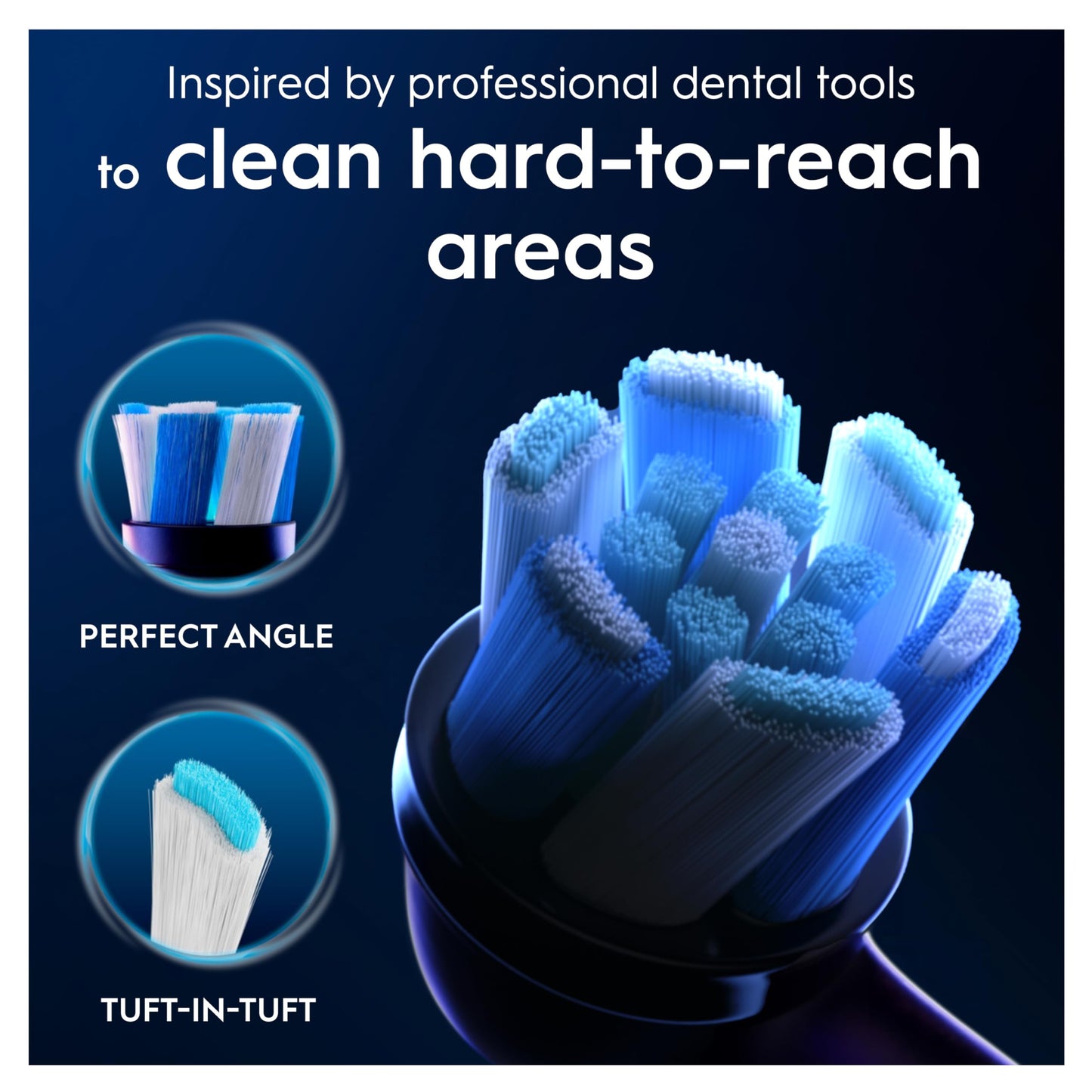 Oral-B iO Ultimate Clean Electric Toothbrush Head, Oral B Electric Toothbrush Heads, Twisted & Angled Bristles for Deeper Plaque Removal, Pack of 4 Toothbrush Heads, Black