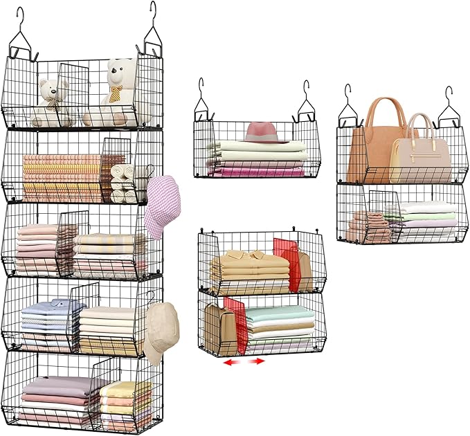 5 Tier Extra Large Closet Hanging Organizer