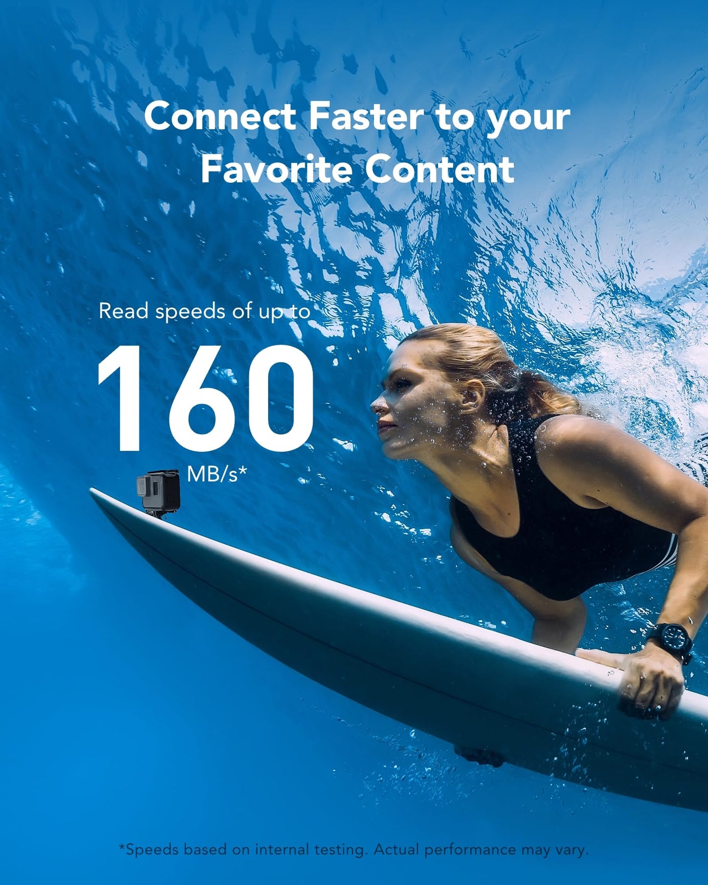 Lexar Blue Micro SD Card 512GB, up to 160MB/s Read, microSDXC UHS-I Card, Class 10, U3, V30, A2, Full-HD & 4K Video, High-Speed Memory Card for Smartphones/Tablets/Action Cameras