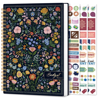 Budget Planner - Monthly Budget Book with Expense Tracker Notebook, Undated Bill Organizer & Finance Planner to Take Control of Your Money, Account Book to Manage Your Finances-Garden of Whimsy