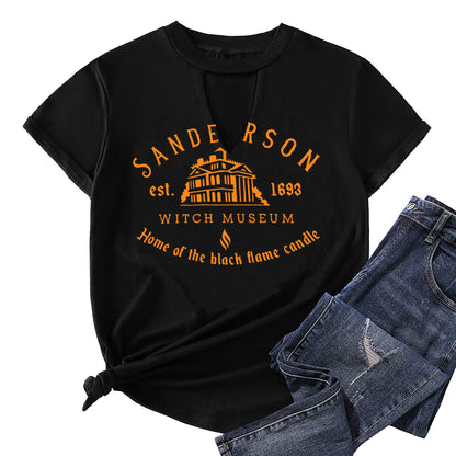 MAIHUN Halloween Shirt for Women Hocus Pocus Shirts Sanderson Sisters Scary Movies T Shirt Horror Squad Tee Tops
