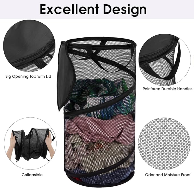 BATTOO 2 Pack Large Collapsible Laundry Basket