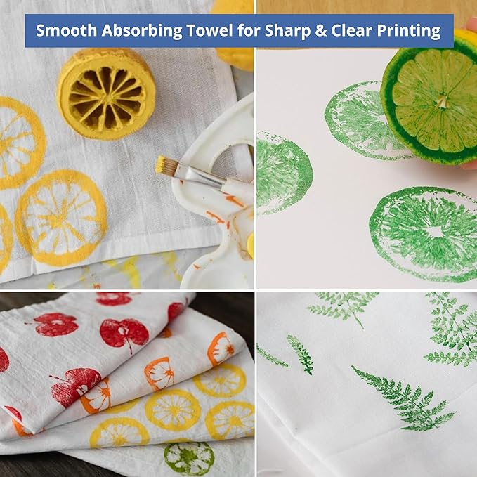 Flour Sack Towels | Tea Towel for Crafts| Kitchen Dish Cotton Blank Towel for