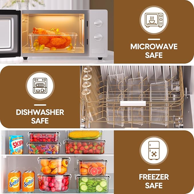 50 PCS Food Storage Containers