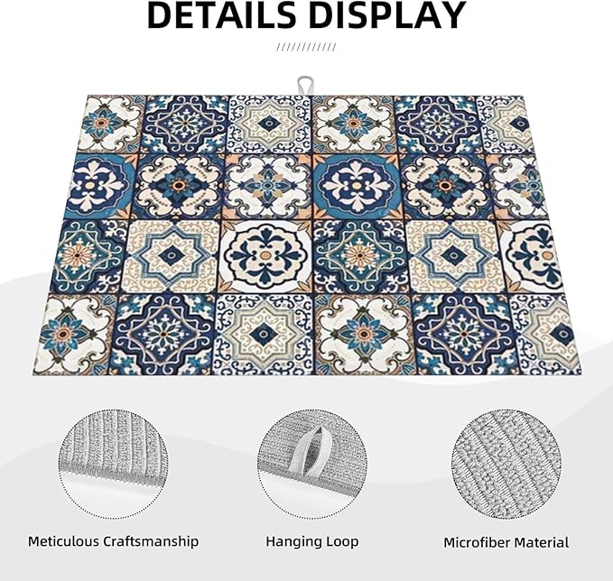 2Pcs Dish Drying Mats Faucet Mats Sets Large Size Coffee Mats Sink Faucet Mat