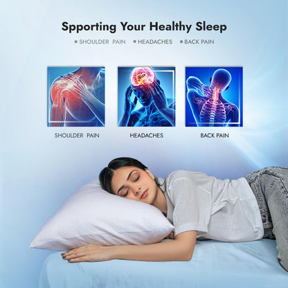 Adam Home Premium Pillows 2 Pack Hotel Quality with Breathable Cover – Bouncy Side Sleeper Pillow for Neck and Shoulder Pain – Quick Rebound & Dust Proof Hotel Pillows, Made in UK, (48x74 cm)