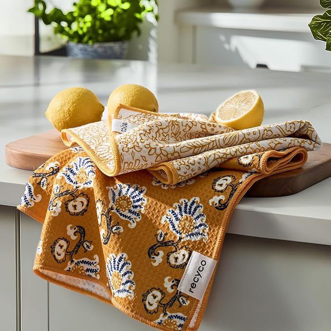 RECYCO Waffle Kitchen Towel Set of 2