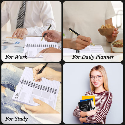 Tellingyou 20 Pcs/ 10 Set Employee Appreciation Gifts 2026-2027 Weekly Planners Journals A6 to Do List Bulk Notepads and Pens Thank You Gifts for Coworkers Teacher Staff (Black)