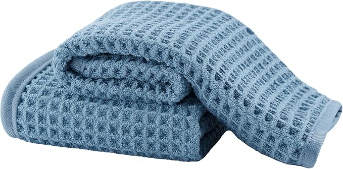 Microfiber Waffle Face Towels, 2 Pieces, Fast Drying, Lint Free 430 GSM