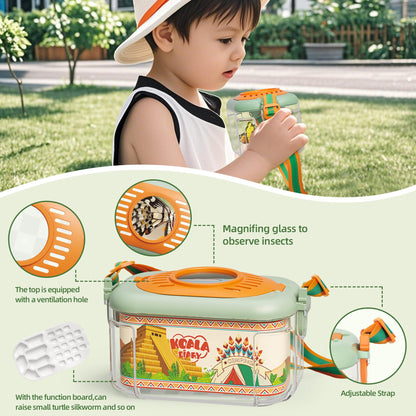 KOALA DIARY Bug Catcher for Kids Explorer Bug Catching Kit,Magnifying Glass, Tweezers, Whistle & Compass, Learning Guide, Insect Habitat, Outdoor Toys(3 Year +) (Kids Bug Catcher Set)