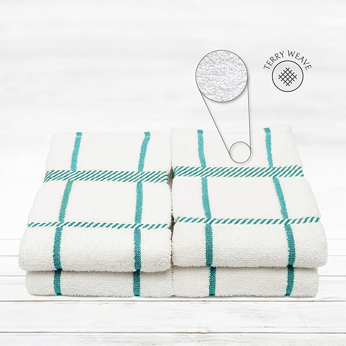 100% Cotton Terry Dish Cloth & Dish Towel)