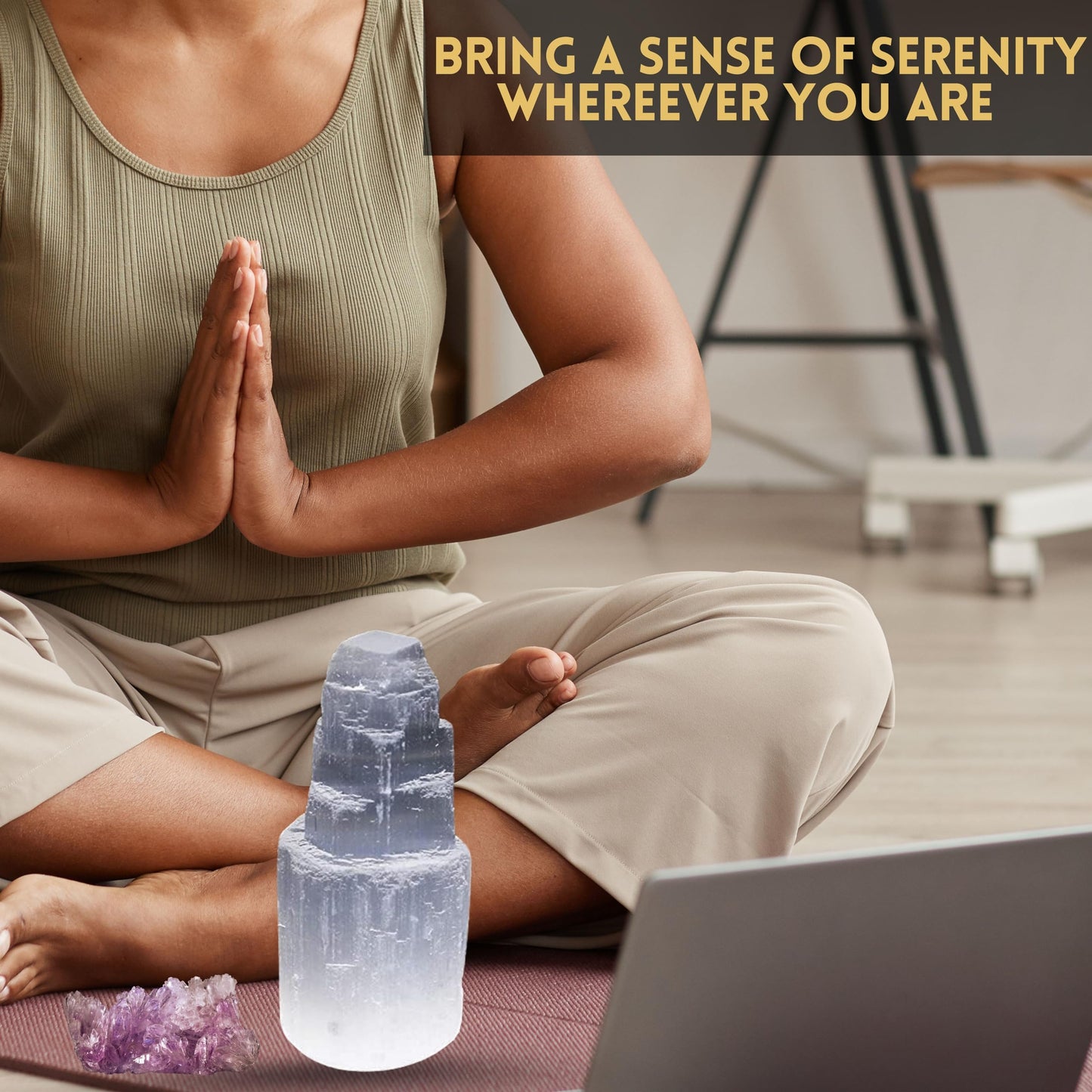 SOUL STICKS Selenite Crystal Towers for Reiki, Healing, and Energy Charging | Made in Morocco | Selenite Iceberg Charging Towers Crystal Skyscraper (2 Inch (Pack of 5))