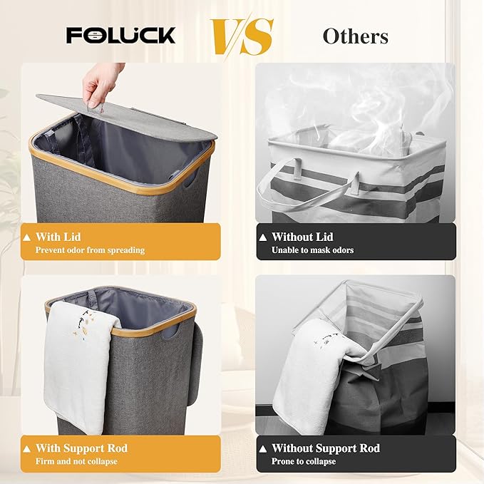 Large Laundry Hamper, 100L Waterproof Laundry Basket