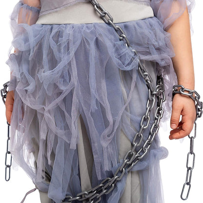 Spooktacular Creations Halloween Haunting Beauty Ghost Girl Costume, Scary Ghost Dress Midnight Costume for Halloween Dress Up Party-XL(12-14yr)