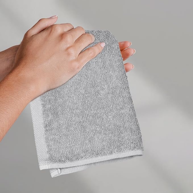 Amazon Basics Fast Drying Cotton Washcloths
