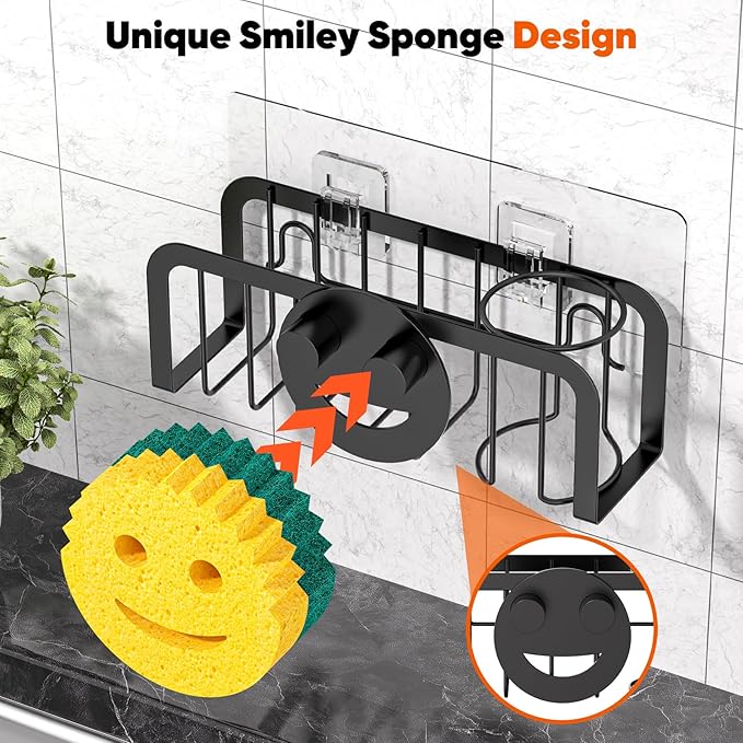 Sponge Holder for Kitchen Sink, Sink Caddy Organizer
