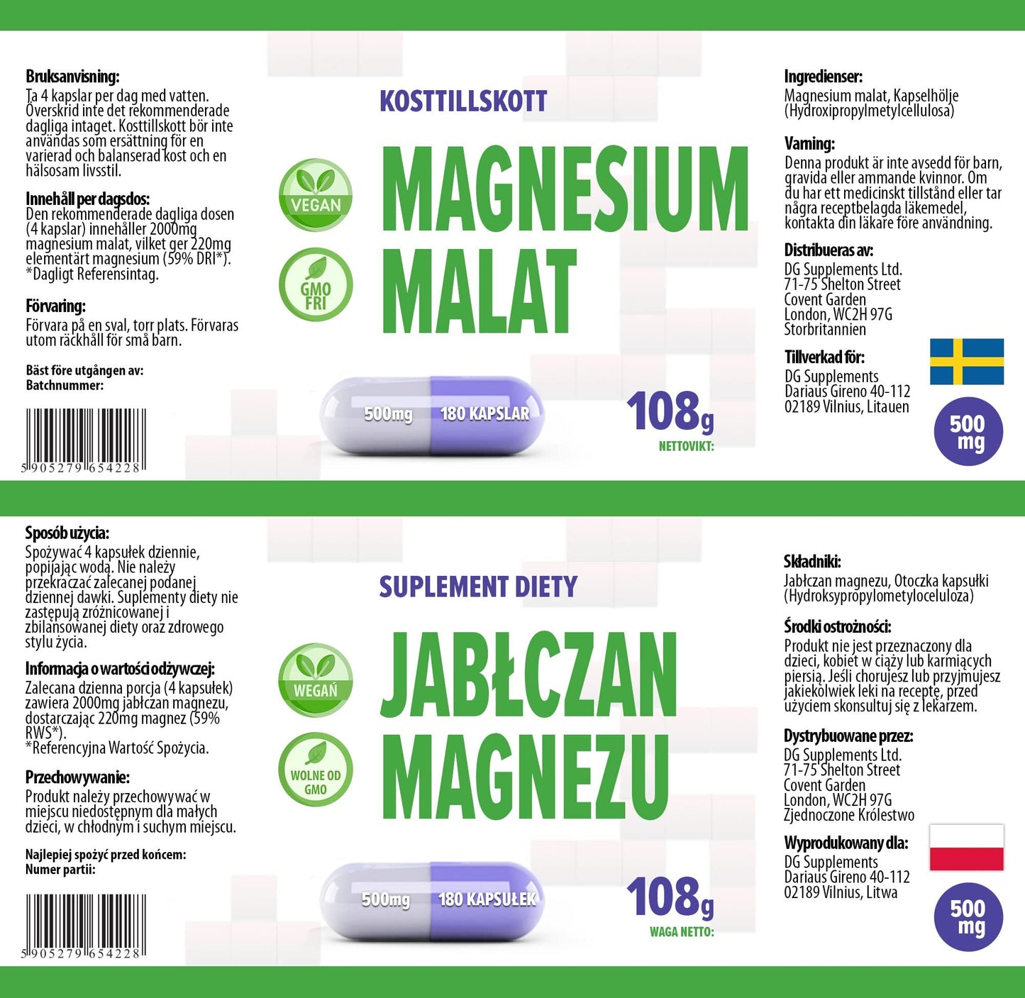 Hepatica Magnesium Malate 2000mg Per Serving – 180 Vegan Capsules | High-Strength Muscle, Energy & Nervous System Support | 3rd Party Lab Tested | No Fillers or Bulkers