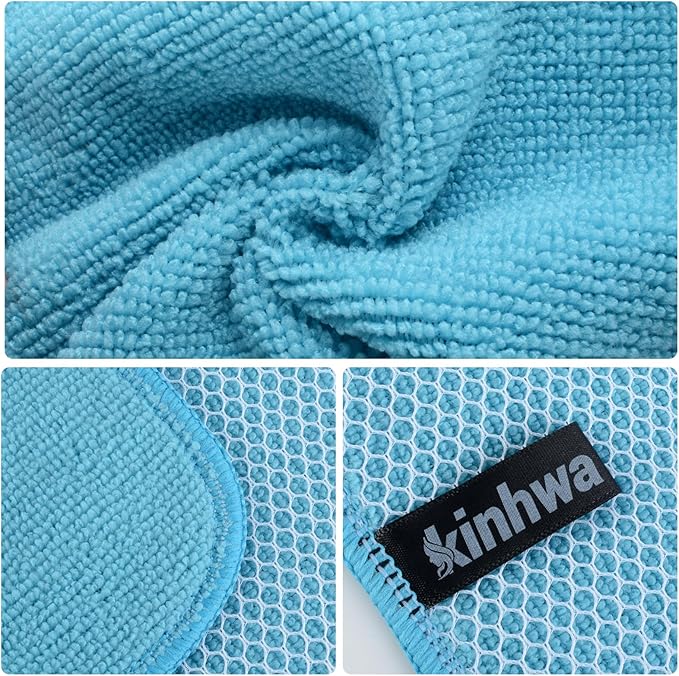 KinHwa Kitchen Washcloths for Dishes Absorbent Microfiber Dish Cloths Quick Dry