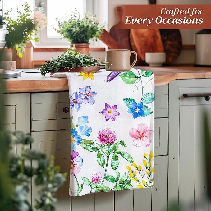 Maison d' Hermine Kitchen Towels Set of 3 100% Cotton 27.50" x 20" Reusable
