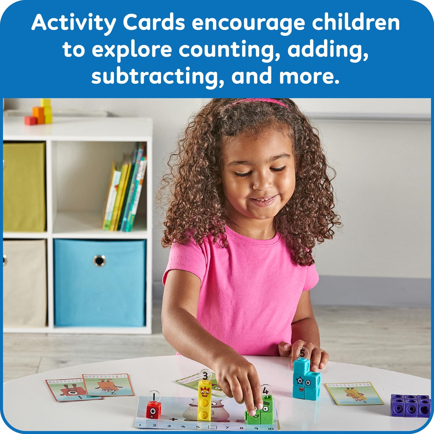 Learning Resources MathLink Cubes Numberblocks 1-10 Activity Set, Early Years Maths Learning, Build, Learn & Play in The Classroom & at Home