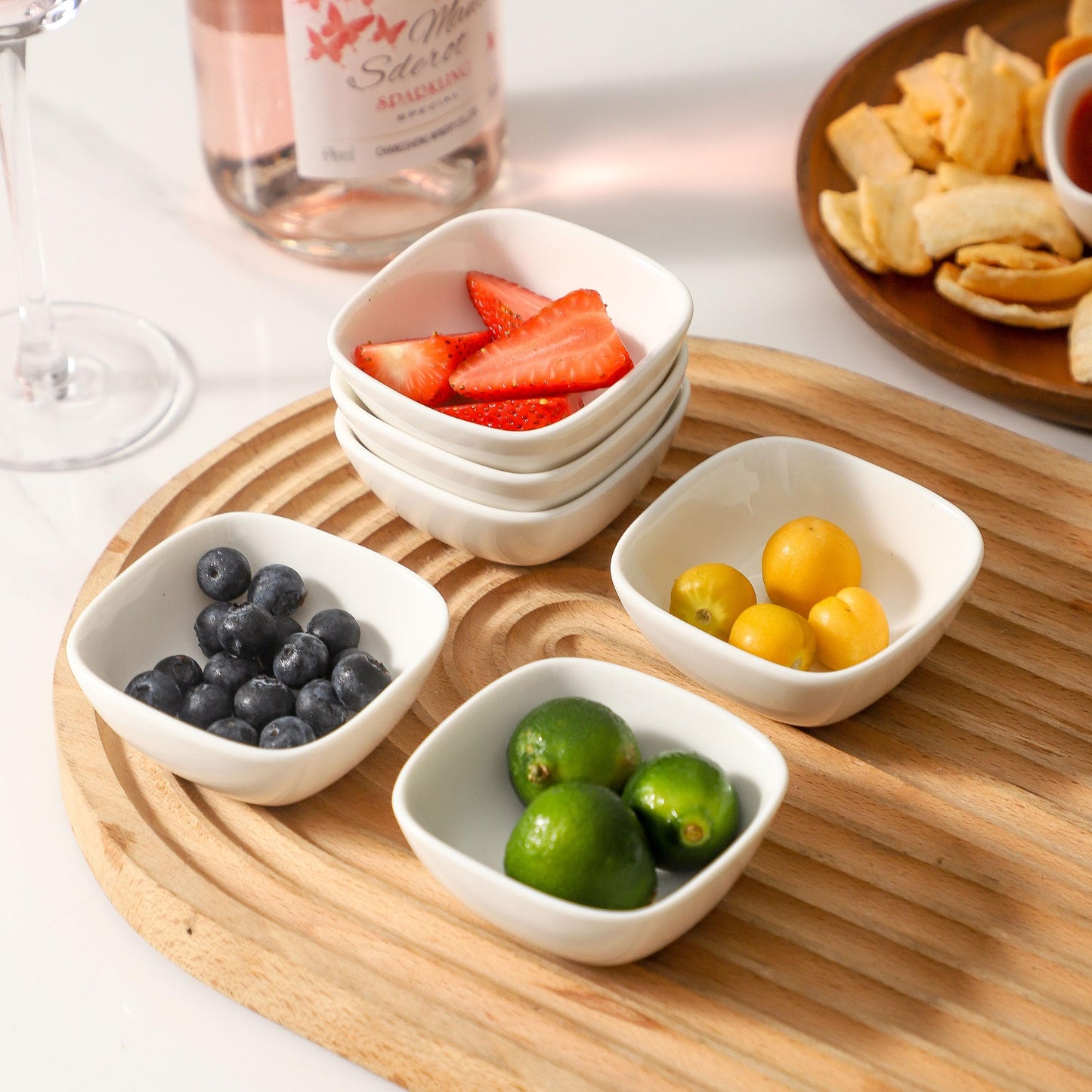 UIBFCWN 2oz Ceramic Dip Bowls Set, 20 PCS Soy Sauce Dish, Dipping Sauce Bowls/Dishes, Mini Square Serving Bowl for Side Dish, BBQ, Ketchup, Charcuterie Condiment