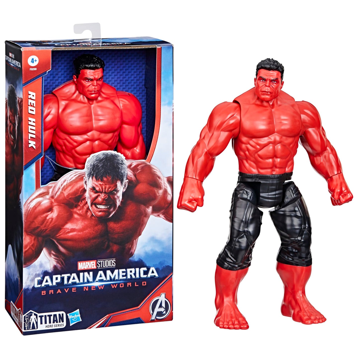 Marvel Studios Captain America Brave New World, Titan Hero Series Deluxe Red Hulk Action Figure