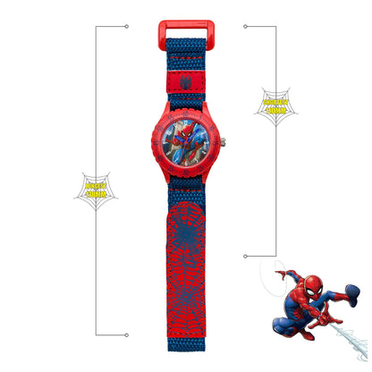 Spiderman Children's Analogue Quartz Watch with Textile wrist Strap SPD3495