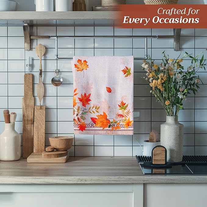Maison d' Hermine Kitchen Towels Set of 3 100% Cotton 20" x 27.5" Reusable
