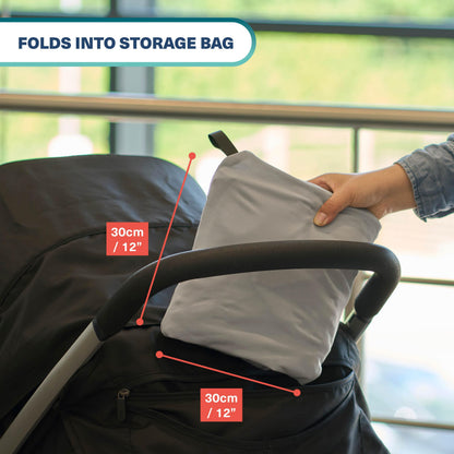 Bramble - Large Stroller Bag Cover for Airplane - Pushchair & Pram Bag for Airplane Travel - Water Resistant Protective Transport Bag for Buggy Gate Check (Grey)