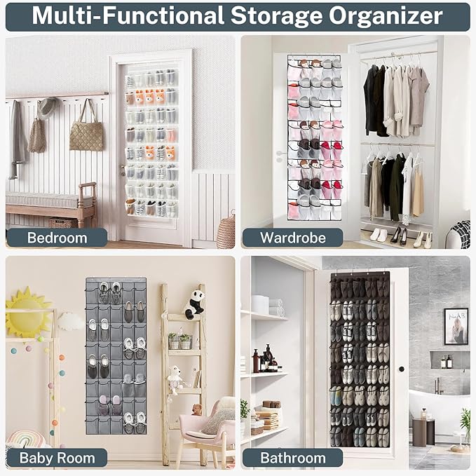 40-Pocket Over the Door Shoe Organizer