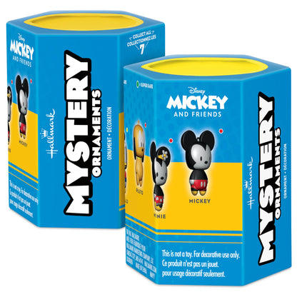 Hallmark Disney Mickey Mouse Mystery Christmas Ornaments, Shatterproof, Set of 2